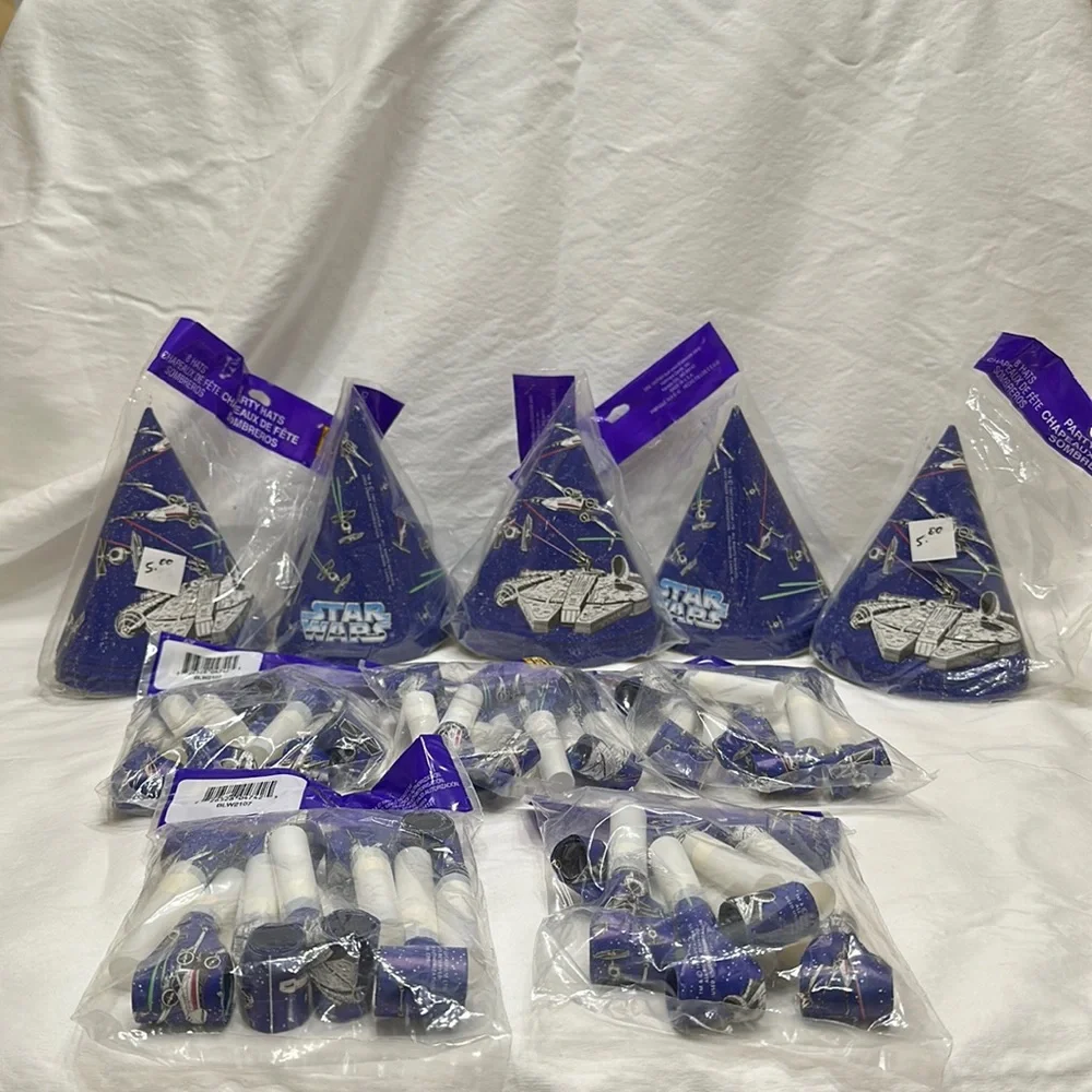 Vintage Star Wars party hats & blowouts set